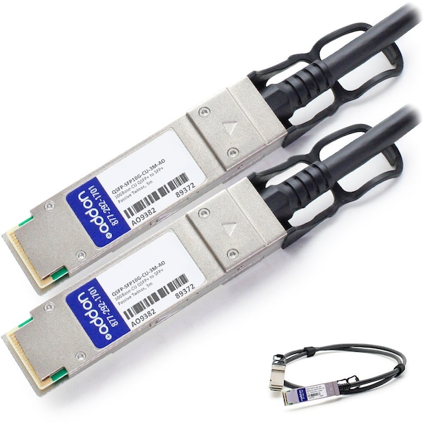 Add-On Addon Cisco Qsfp-Sfp10G-Cu-3M Compatible Taa Compliant 10Gbase-Cu QSFP-SFP10G-CU-3M-AO - main